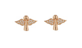 Guardian Angel 925 Sterling Silver  Rose Gold Colour Earrings with CZ